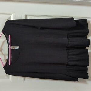 Apt. 9 Women's Black 3/4 Sleeve Roll-Tab Peplum Blouse Size XL